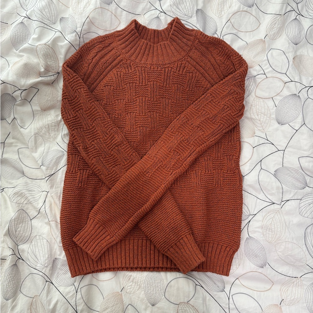 Prana Rust Cowl Neck Sweater
